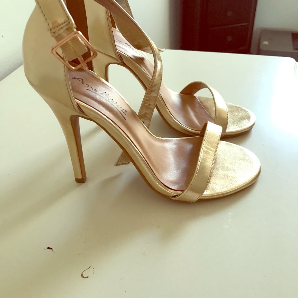 Gold shoes worn once